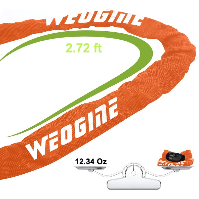 Weogine Heavy Duty Anti-Theft Chain Lock - 2.72 Ft Security Lock with 3 Keys, Waterproof for Scooter, Motorcycle, Door, Gate, Fence - Image 5